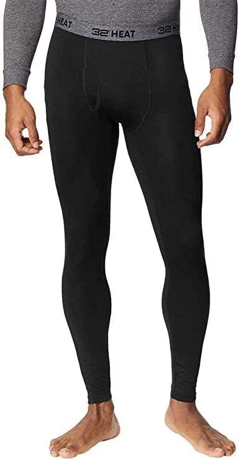 32 Degrees Men's Baselayer Top And Bottom, Black 2