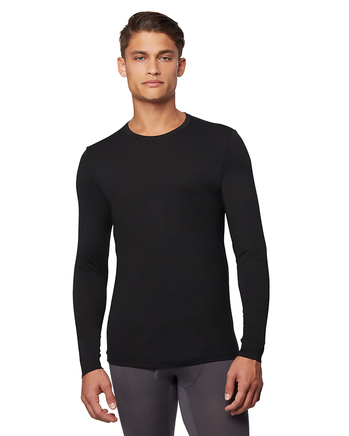 32 Degrees Men's Lightweight Baselayer Crew Top Black Large
