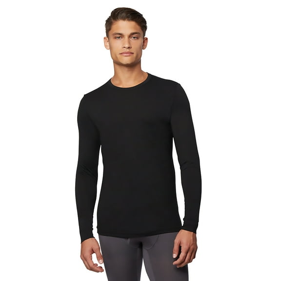 32 Degrees Men's Lightweight Baselayer Crew Top - Black - Medium