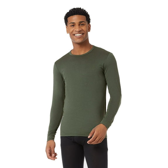 32 Degrees Men's Lightweight Baselayer Crew Top , Long Sleeve , Form Fitting , 4-Way Stretch , Thermal X-Large Urban Chic
