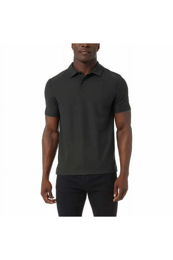 Mens Micro Pique Polo (Gray, L)