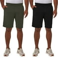 thumbnail image 1 of 32 Degrees Men’s Performance Short, 2-Pack, Black / Green Small, 1 of 4