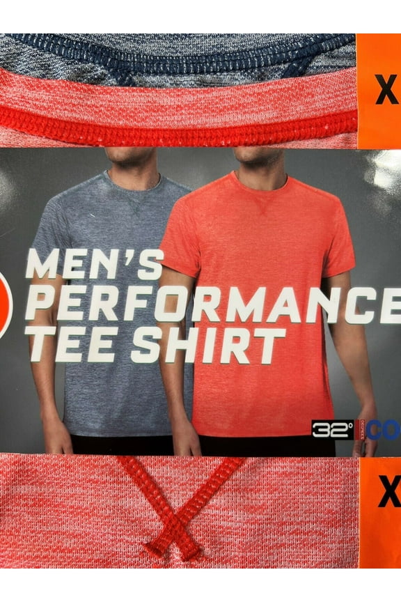 Cool Men's Performance Tee Shirts, 2-Pack (Marine Blue SD/Coralicious SD, XX-Large)