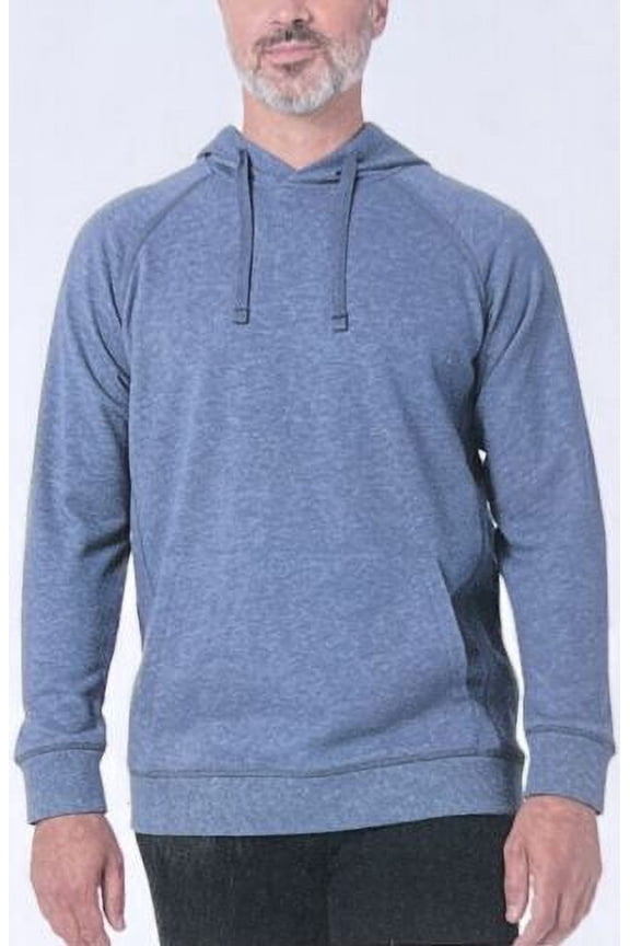 Men's Pullover Hooded (Blue, Small)
