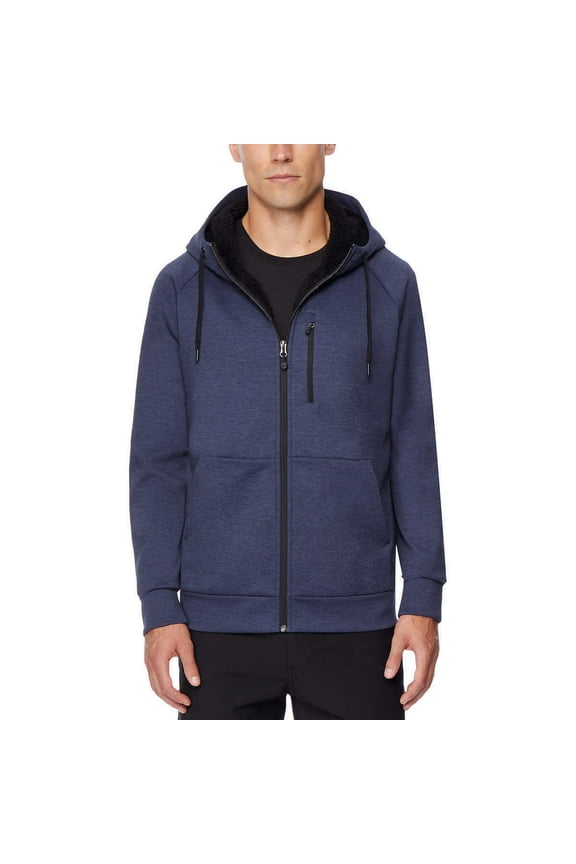 Men's Sherpa Lined Full Zip Hoodie - HT Stormy Night, Large - NEW