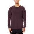 thumbnail image 1 of 32 Degrees Mens Heat Plus Henley Shirt, Red, Large, 1 of 2