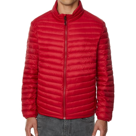 32 Degrees Mens Packable Bomber Jacket, Red, Small