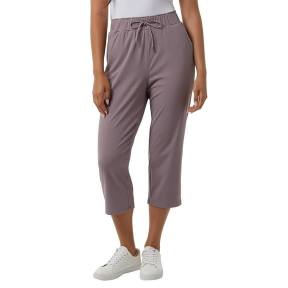 32 Degrees Women Nylon Lux Capri (US, Alpha, Small, Regular, Regular, Purple)