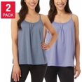 thumbnail image 1 of 32 Degrees Women's 2-Pack Bra Top Cami Built In Bra Wire free (Ht. Blue/Lavender, Large), 1 of 4