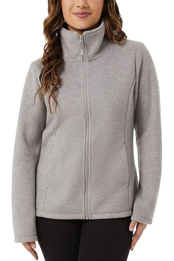 Women's Brushed Faux Wool Zip Jacket, Women's