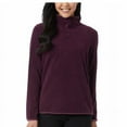 thumbnail image 1 of 32 Degrees Women's Button Snap Fleece Pullover (Port Grape, S), 1 of 3