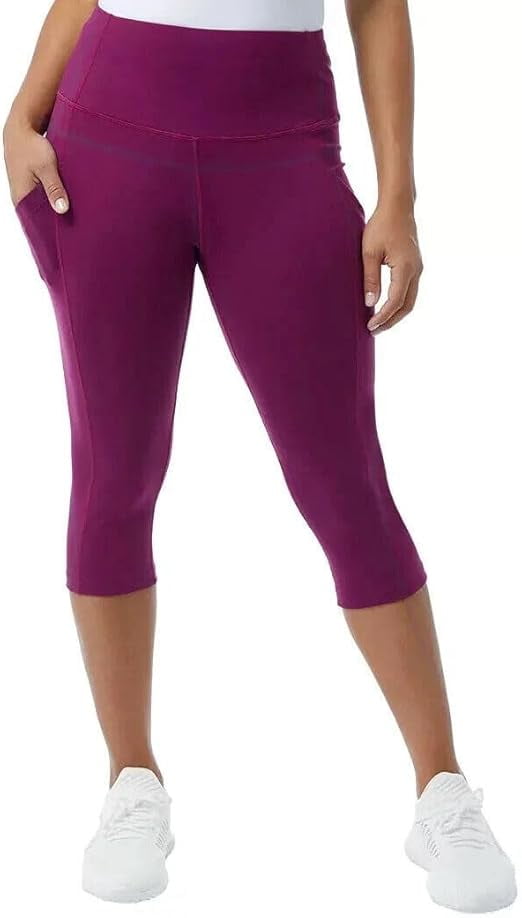 Women's Capri Leggings Plum Caspia S