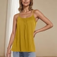 thumbnail image 1 of 32 Degrees Women's Cool Flowy Bra Cami, Relaxed Fit Adjustable Spaghetti Strap, Solid Color Round Neck Loose Camisole, Comfortable Pajama Top, Limited Time Off, 1 of 6