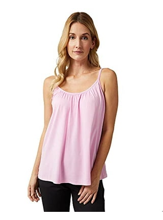 32 Degrees 32 DEgREES cool Womens Shirred Flowly Relaxed Lounge Built-in  cups Shelf Bra Tank cami, Ice cube Heather, 1X