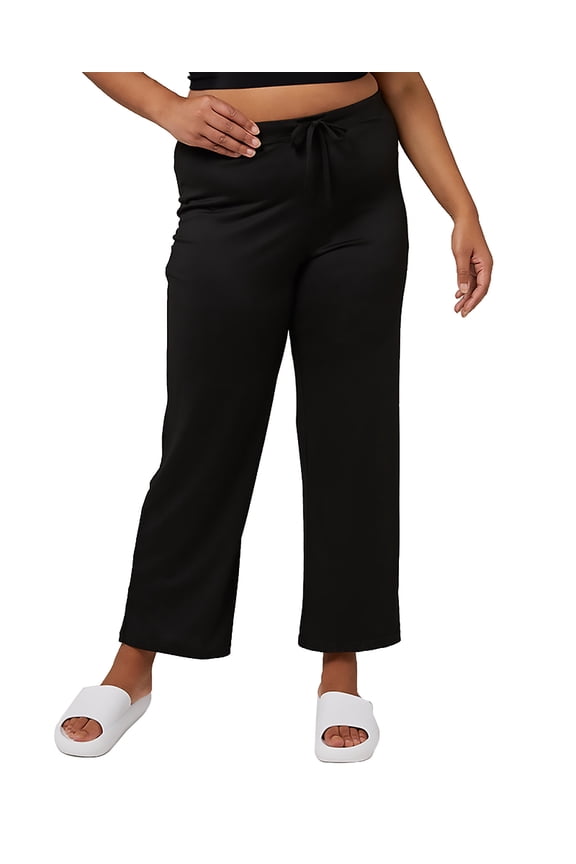 Women's Cool Lightweight Relaxed Fit Sleep Pant - Black - Large