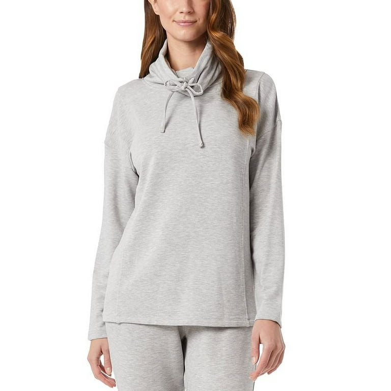 Gray cowl shop neck sweatshirt