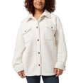 thumbnail image 1 of 32 Degrees Women's Cozy Fleece Shirt Jacket Oversized (Cream, XL/XXL), 1 of 5