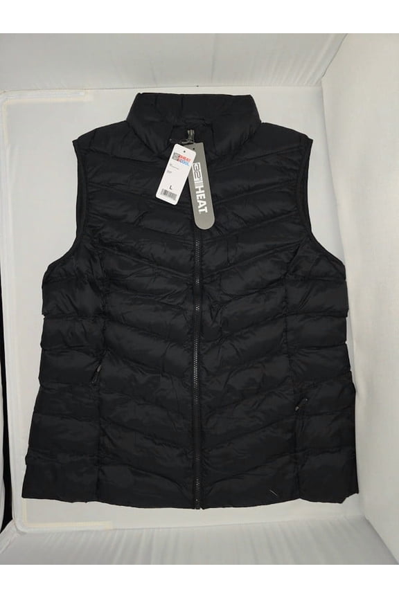 Women's Lightweight Packable Vest, Black, Large