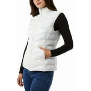 32 DEGREES Women’s Lightweight Warmth Stand Up Collar Vest (White, X-Small)