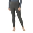 thumbnail image 1 of 32 Degrees Women's Midweight Rib Baselayer Leggings - Charcoal Heather - X-Small, 1 of 2