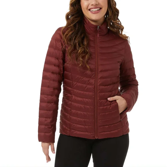 32 Degrees Women's Plus Down Filled Lightweight Jacket Red-Spiced Apple