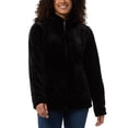 thumbnail image 1 of 32 Degrees Women's Plush Faux Fur Jacket � Full Zip, Soft & Cozy - Plus Sizes Available (Black, XL), 1 of 1