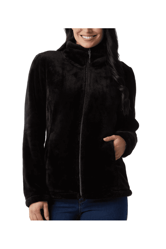 Women's Plush Jacket Black XL