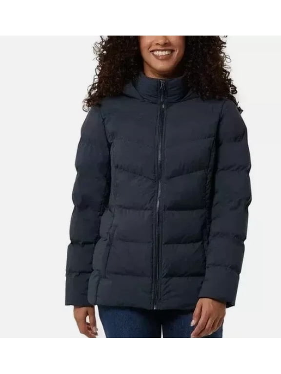 Women's Quilted Puffer Jacket Blue XXL