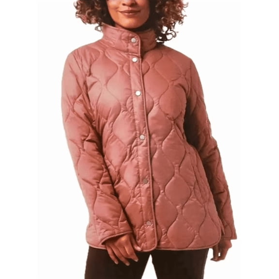 32 Degrees Women's Quilted Waterproof Jacket, Pink, Small