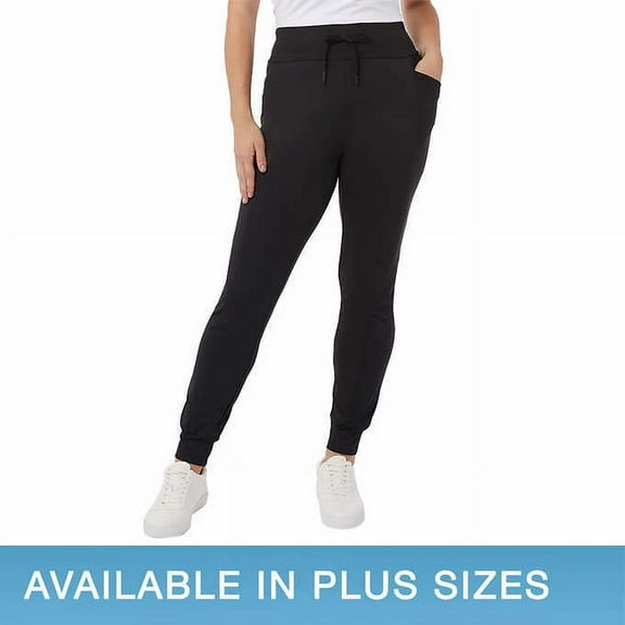 32 Degrees Women's Side Pocket Jogger Stretch Pant (Black, X-Small)