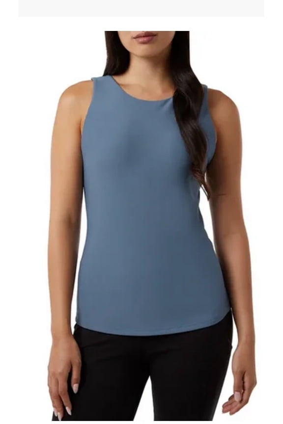 Women's Tank with Built in Bra Blue Small