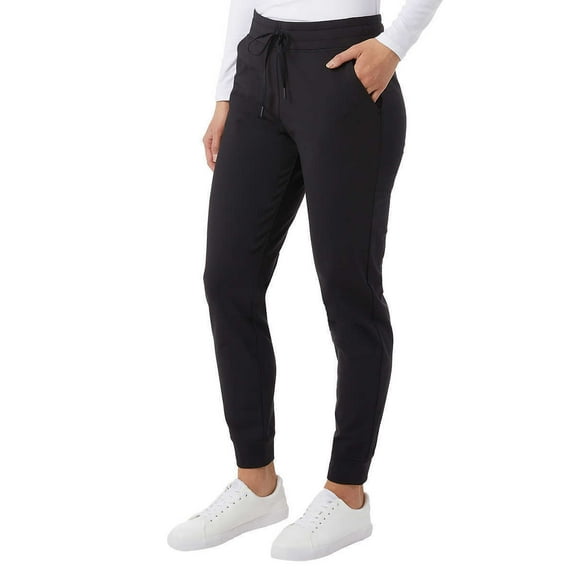 32 Degrees Women's Tech Fleece Jogger Sweatpants, Black XL