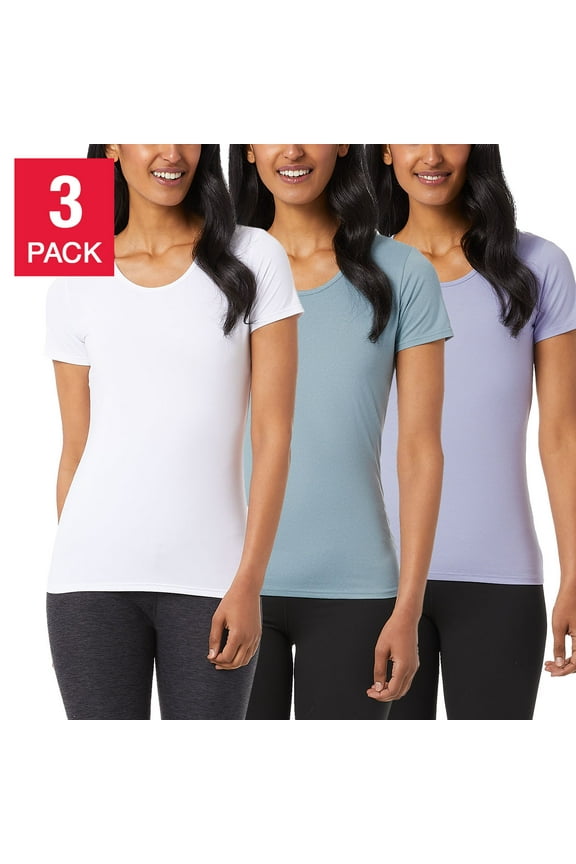 Women's Top Sz M Cool Short Sleeve T-Shirts 3-Pack Multi