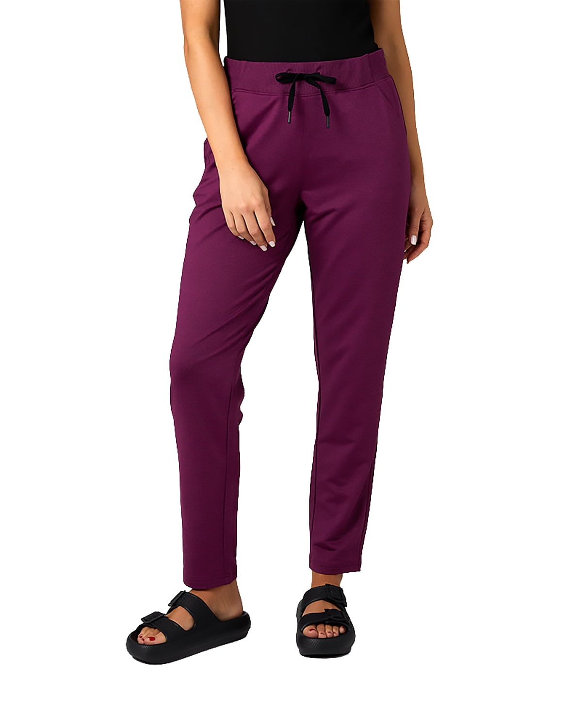 32 Degrees Women's Ultra Comfy Everyday Pant - Dark Magenta Purple Heather  - X-Large 