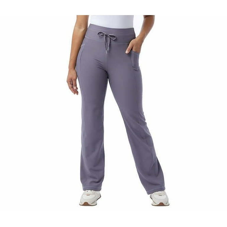 32 Degrees Women's Wide Leg Ribbed Semi-Flare Yoga Pants