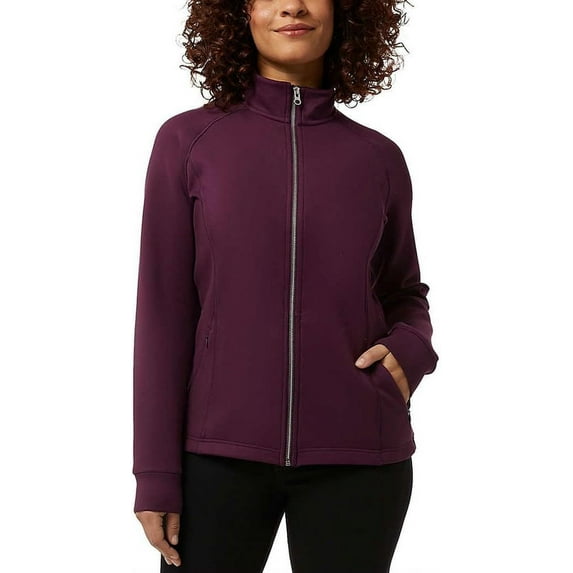 32 Degrees Womens Active Full Zip Jacket Potent Purple XXL