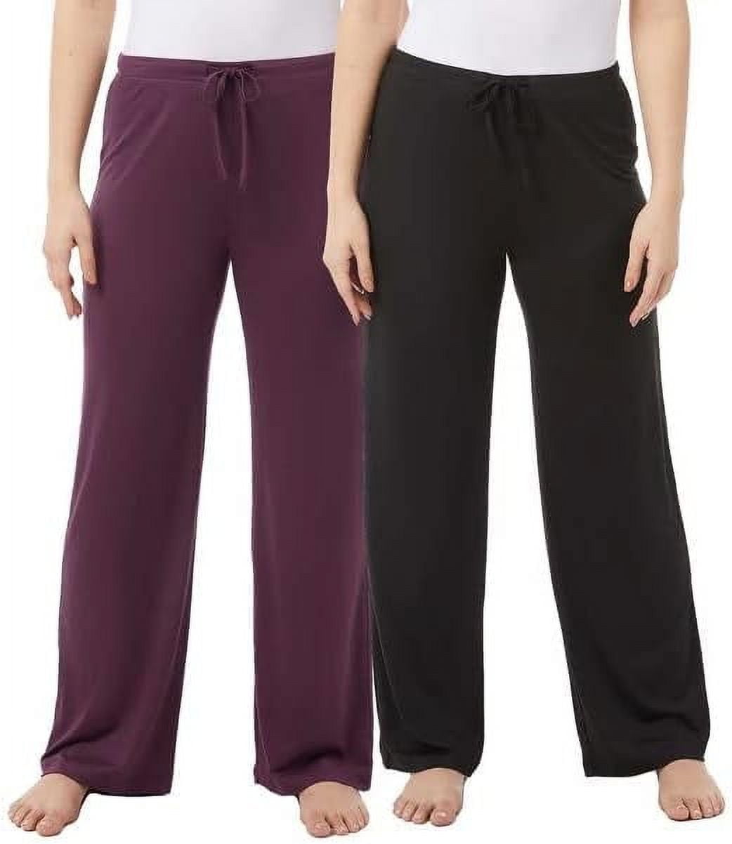 32 Degrees Womens Cool Soft Sleep Pants, Pack of 2, Lightweight Stretch ...