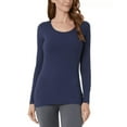 thumbnail image 1 of 32 Degrees Womens Cozy Heat Scoop-Neck Top Indigo Iris XL, 1 of 3