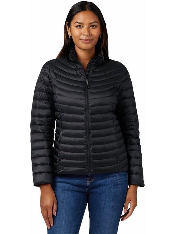 Womens Midweight Down Jacket (Black, X-Large)