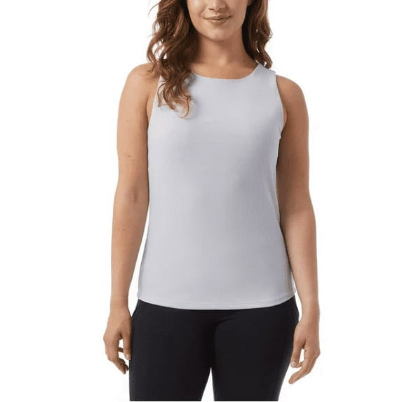 32 Degrees Womens' Tank with Built in Bra (Pearl Blue, Large)