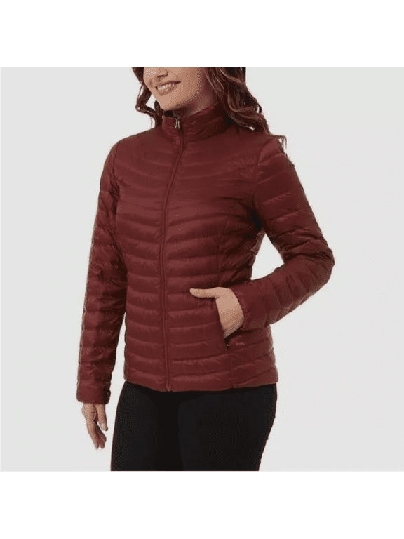 Womens Ultra Light Down Packable Jacket Red Spiced Apple, XXL