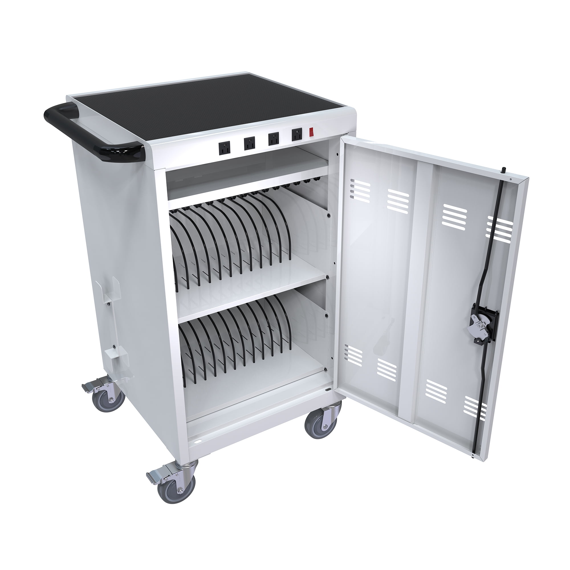32 Device Mobile Charging Cart and Laptop Storage Cart, School