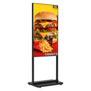 32 Digital Signage Display, 700nits Menu Displays, Indoor Floor Standing Display, LCD Advertising Display, CMS Remote Publishing, U-Disk Plug & Play, APP, Android OS, HDMI in