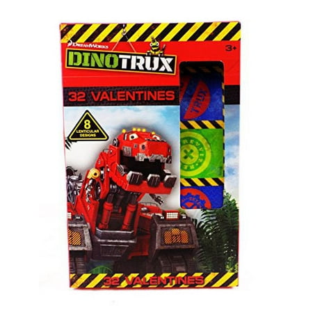 32 Dinotrux Lenticular Valentine Classroom Sharing Cards
