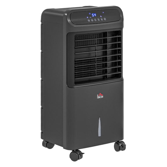32" Evaporative Air Cooler - 3.2 Gal Swamp Cooler with Humidifier, 60 Oscillation, 3 Modes, 12H Timer, Portable Ice Cooling Fan for Home & Office - Black Black + ABS