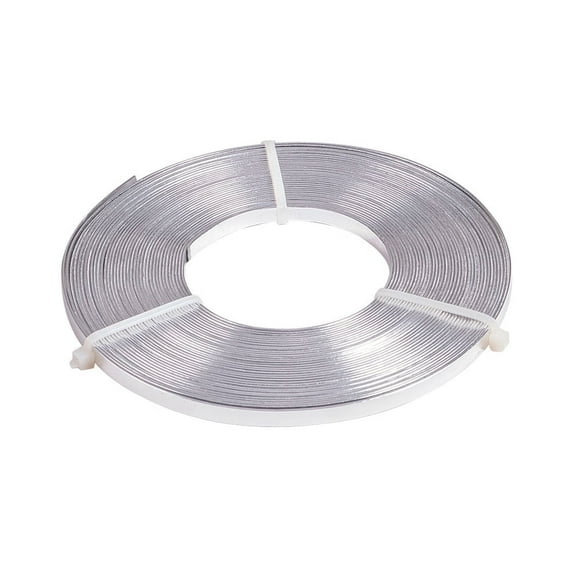 32 Feet 5mm Flat Aluminum Wire Silver Color Jewelry Craft Wire for Bezel Sculpting Armature Jewelry Making