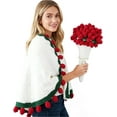 thumbnail image 1 of 32 IN Finished Crochet Flower Bouquet Blanket Valentine Gifts, Handmade Knitted Rose Flower Throw Blankets, Great Christmas Gift for Adults Teens Kids Funny Useful, 1 of 7