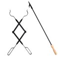 thumbnail image 1 of Heavy Duty Long Fireplace Fire Pit Campfire Poker Stick Wood Stove Firewood Tong, 1 of 9