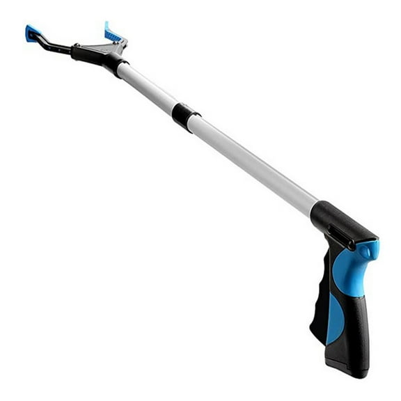 32" Foldable Reacher Grabber Tool Aluminum Reaching Aid Rotatable Rubber Gripper Long Arm Extender for Elderly