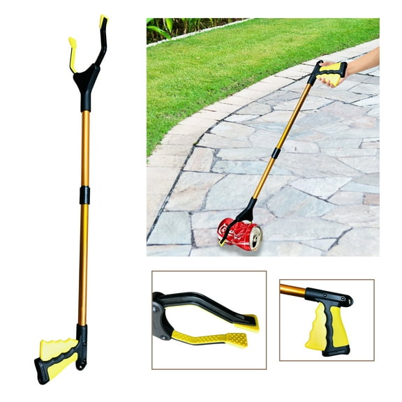 32" Foldable Reacher Grabber Tool w/Lightweight Extra Long Trash Claw Grabber, Reaching Aid Tool for Trash Pick Up, Nabber, Litter Picker, Arm Extension